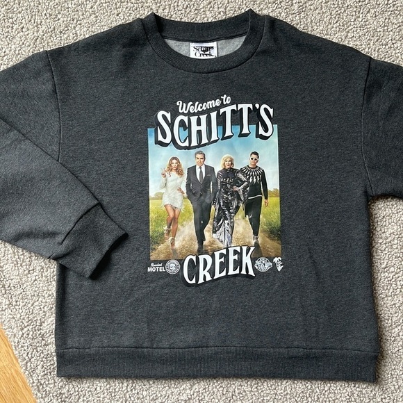 SCHITT’S CREEK Graphic Crewneck Sweatshirt Gray NWT Size Medium - Picture 11 of 12